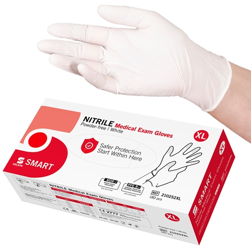 Handske us nitril Selefa pf – XL SMART vit AQL 1,5 – 180 st