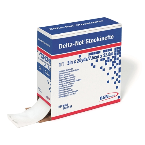 Polsterstrumpa Delta-Net – 7,5cmx23m Stockinette vit