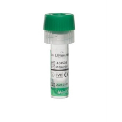 Kapillärrör MiniCollect – 500ul Li-heparin grön – 50 st