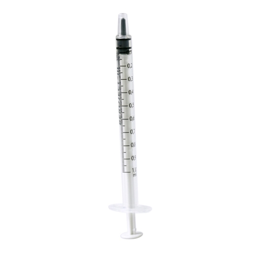 Spruta luer 3komp Beroject – 1ml grad 0,01ml centrisk – 100 st