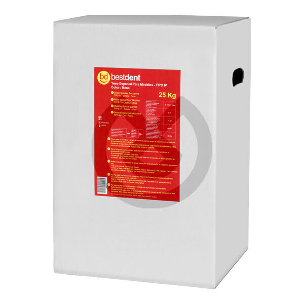 Hårt gips, rosa, IV/4 – 25 kg – BESTDENT