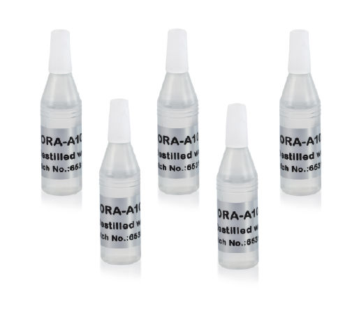 ORA-A1010 set med 5 enheter, kalibreringsvätska (destillerat vatten) motsvarar 0 %; 2,5ml