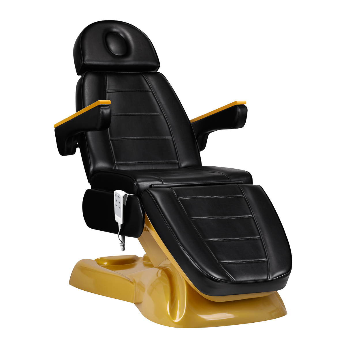 Soffa Lux 273b elektrisk kosmetikstol 3 motorer guld svart