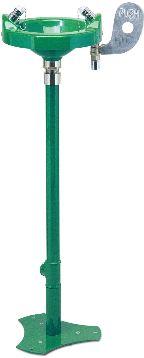 Golvmonterad ögondusch / akutdusch – Handfat i polypropen