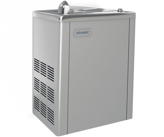 Väggmonterad vattendispenser som styrs av en tryckknapp 35L / H