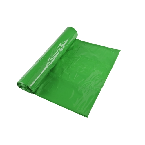 Sopsäck LD plast polyPRIMA optisk – 70L 600x900mm 45my grön rle25 – 25 st
