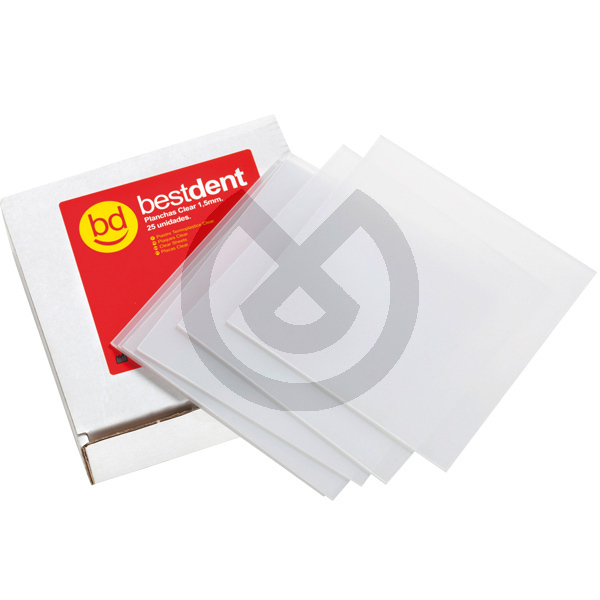 Transparenta plattor, 1,5 mm (25 st.) – BESTDENT