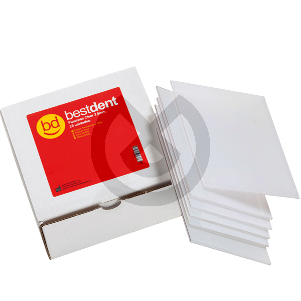 Transparenta plattor, 2,0 mm (25 st.) – BESTDENT