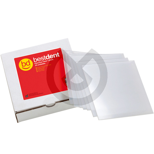 Transparenta plattor, 1,0 mm (25 st.) – BESTDENT