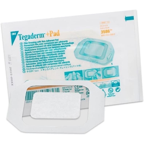 Sårfilm med dyna Tegaderm + Pad – 9x10cm (dyna 4,5x6cm) ram – 25 st