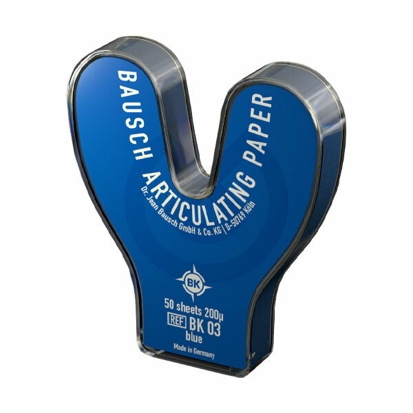 Artikulationspapper, hästskoformat, 0,2mm, blått – BAUSCH