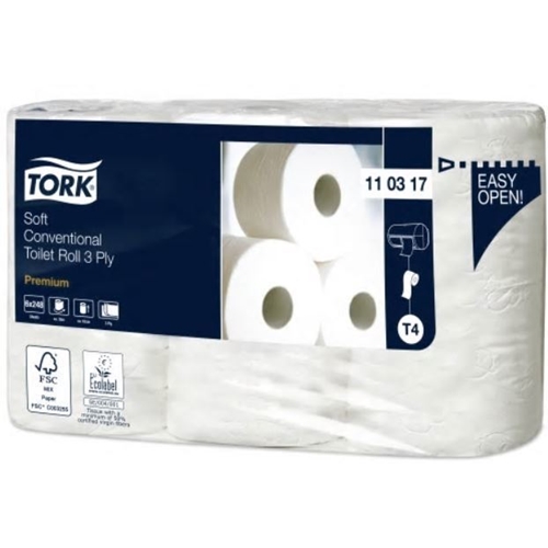 Toalettpapper 3-L Normal T4 – Tork Premium 34,7m vit – 42 st
