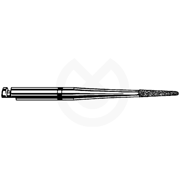 Rund konisk diamantborrr A.K.A. 8831L.204.012 finkornig, lång stam – KOMET
