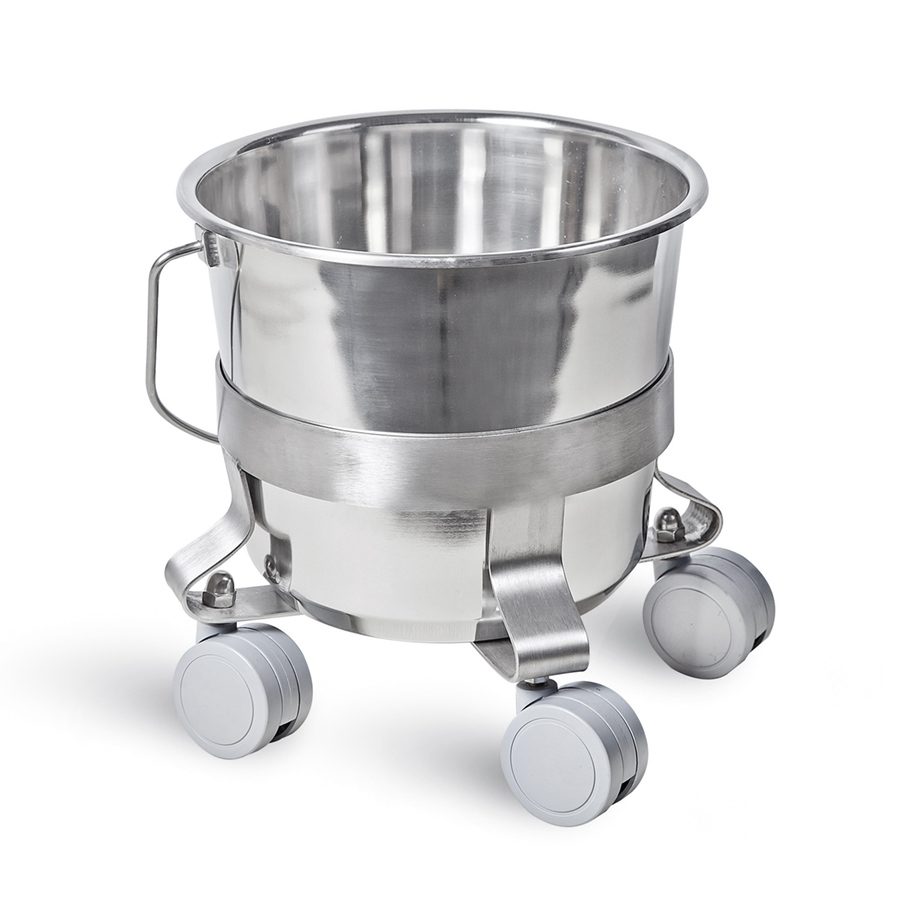 Kirurghink på hjul i rostfritt stål – ”Kick bucket” – D-92