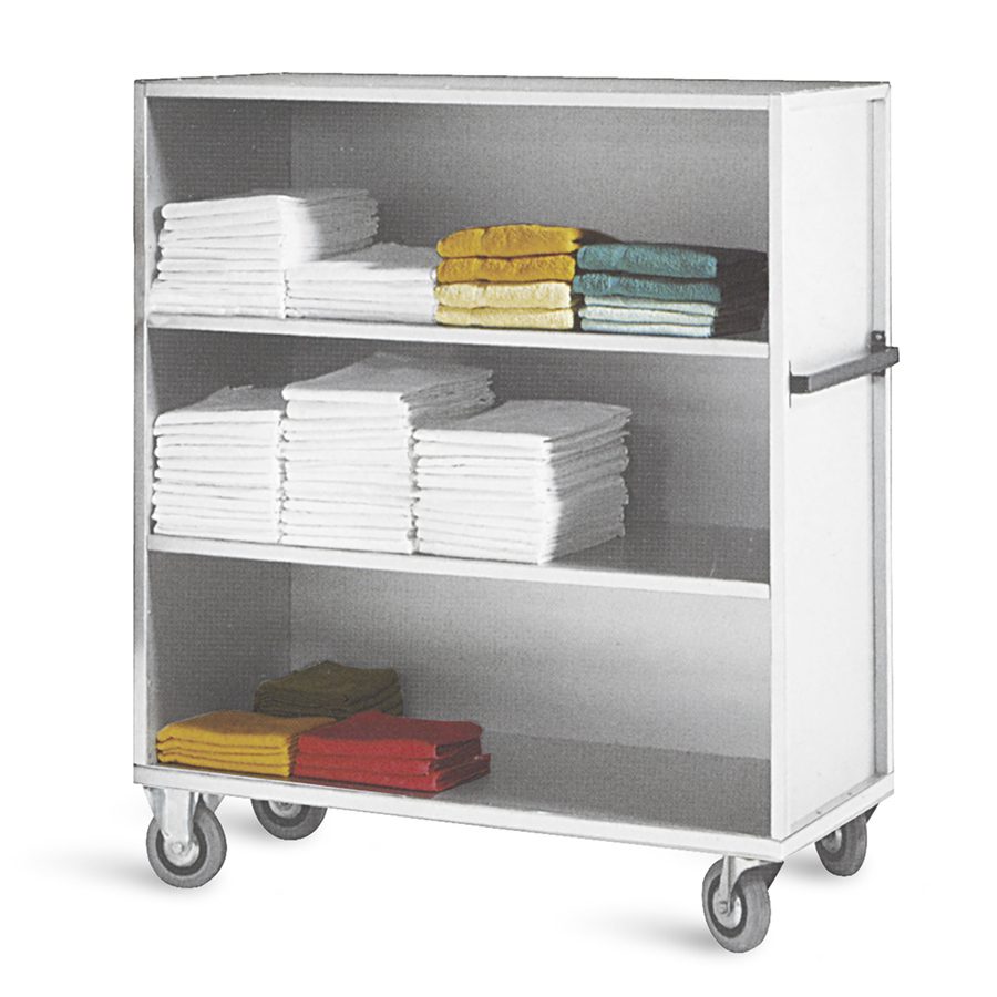 Distributionsvagn med 3 hyllplan i rostfritt stål – D-53 Distributionsvagn med 3 hyllplan i rostfritt stål – D-53