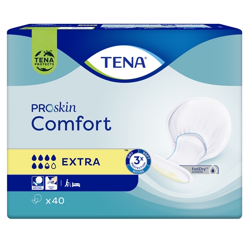 Inkontinensskydd för fixering i byxa – TENA Comfort Extra andningsb – 80 st
