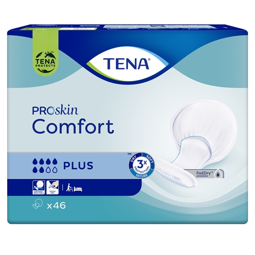 Inkontinensskydd för fixering i byxa – TENA Comfort Plus andningsb – 92 st