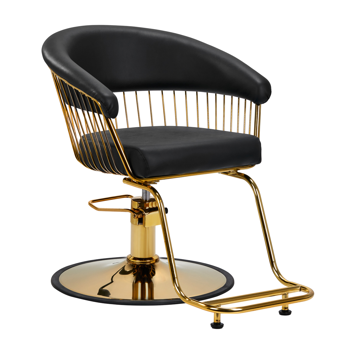Frisörstol – Hair System – LILLE – Guld/Svart