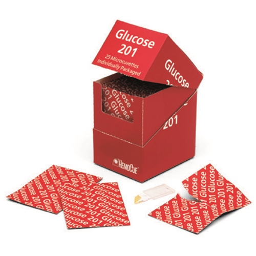 Kuvett Glukos HemoCue 201 – 25stx4  enstycksförp KYLVARA – 100 st