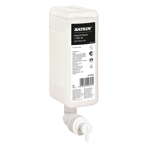 Flytande tvål head&body Katrin – 1000ml parfymerad – 6 st