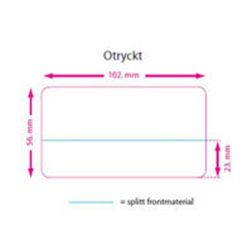Transferetikett piggybak 2-del – 102x56mm termo 2000st/rle – 2000 st