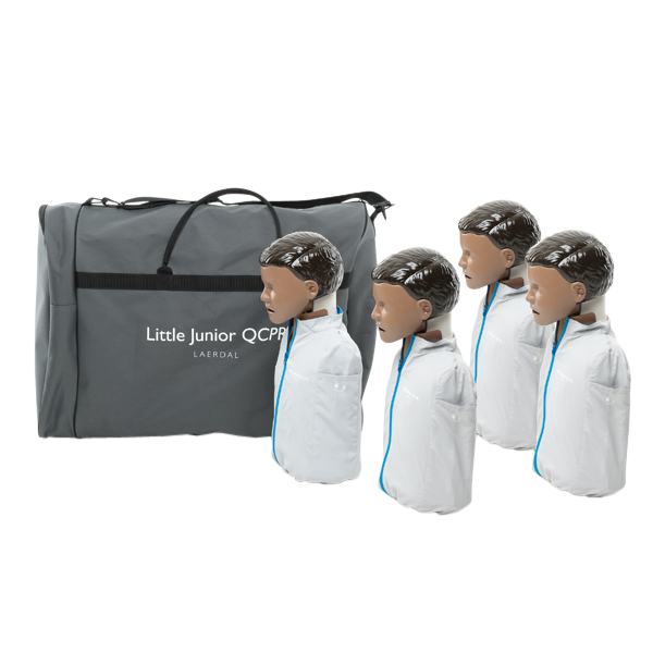 Little Junior QCPR 4 st – mörk hud inkl. väska – Laerdal
