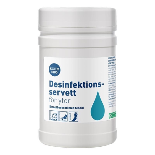 Ytdesinfektion servett Antibac m etanol – 20x20cm m tensid 70st/rör – 70 st