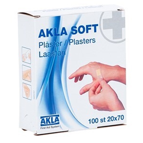 Plåster nonwoven Akla Soft – 2×7,2cm beige – 100 st