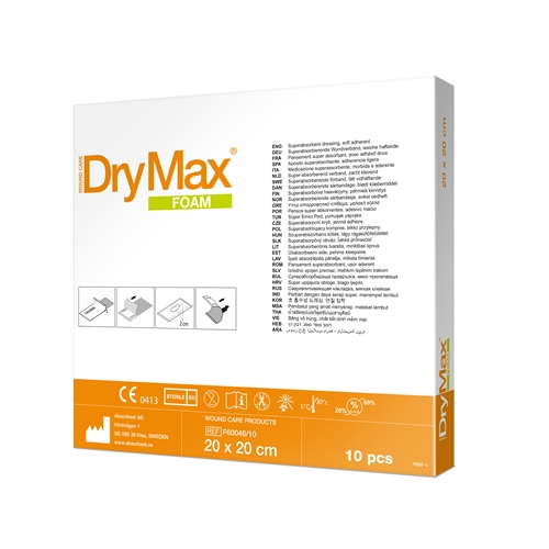 Skumförband DryMax Foam – 20x20cm – 10 st