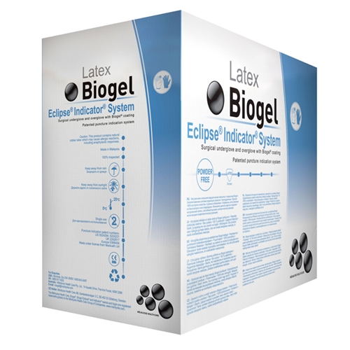 Handske op Biogel pf dubbelpar – 8,5 Eclipse Indicator System – 200 st