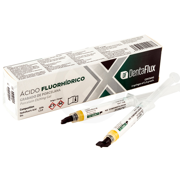 Fluorvätesyra 20% Etsgel 2 x 3,5ml  – DENTAFLUX