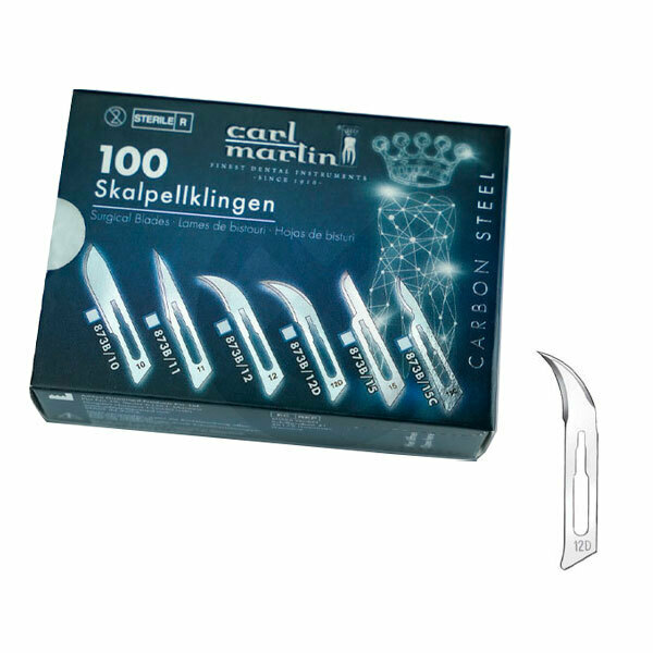 Skalpellblad nr. 12D (100 st) – CARL MARTIN