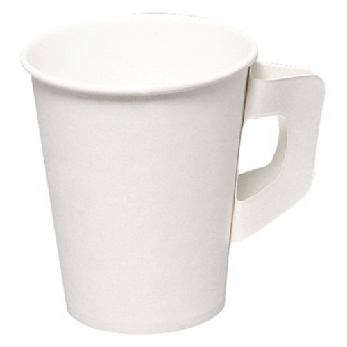 Pappersbägare med handtag – 18cl vit – 50 st
