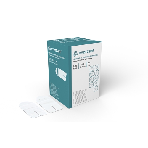 Venkateterförband evercare – 7x9cm slits förstärkt – 100 st