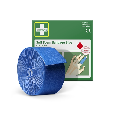 Fingerskumförband Soft Foam – 6x450cm blå