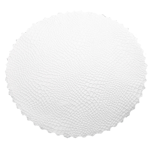 Fatpapper spets runt – 26cm vit präglat – 500 st
