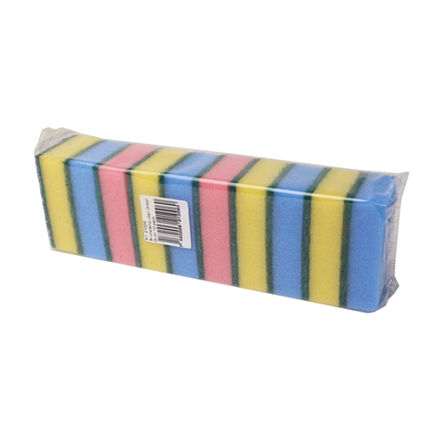 Rengöringssvamp med slipmedel – 55x85mm grön nylon – 10 st