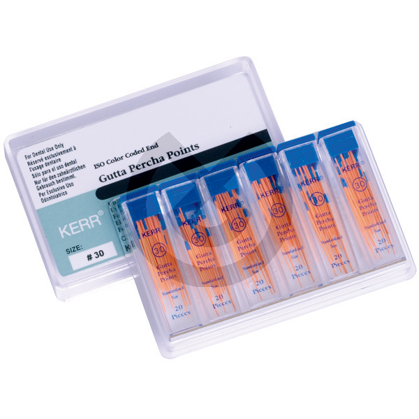 ISO Guttaperkapetsar, storlekar 15-45, Kerr-Hawe