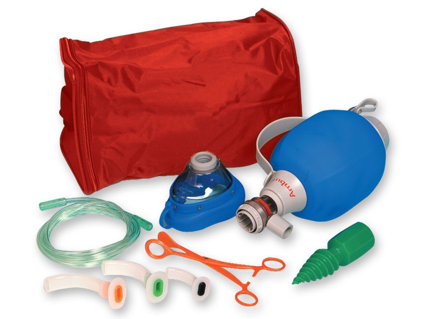 Ambu Mark IV i väska, resuscitator + accessoarer