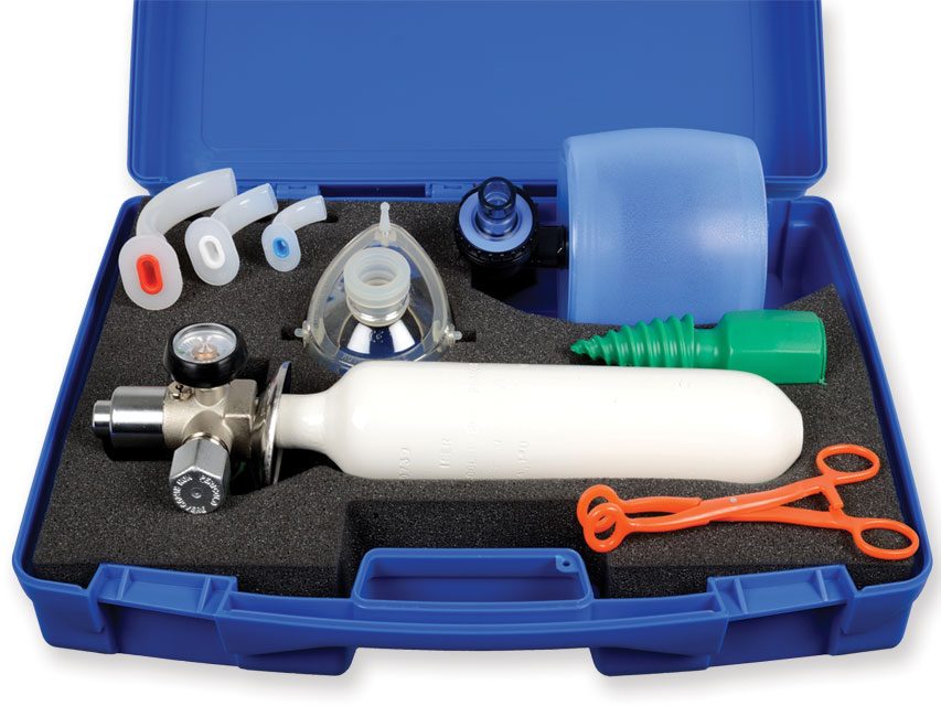 Speed-1 Förstahjälpenlåda med Cylinder-UNI – Autoklaverbar resuscitator
