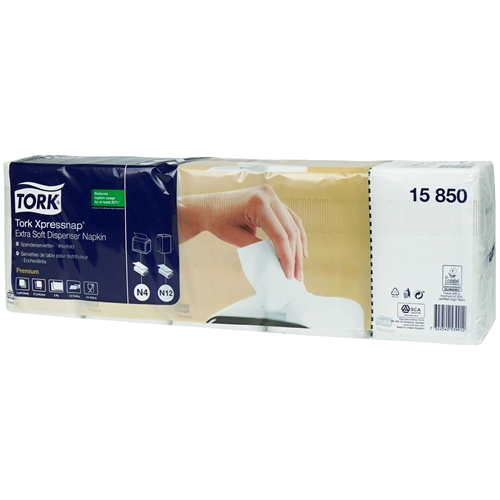 Dispenserservett 1/2 N4 kedjevikt – Tork Premium 16,5×21,3cm – 8000 st