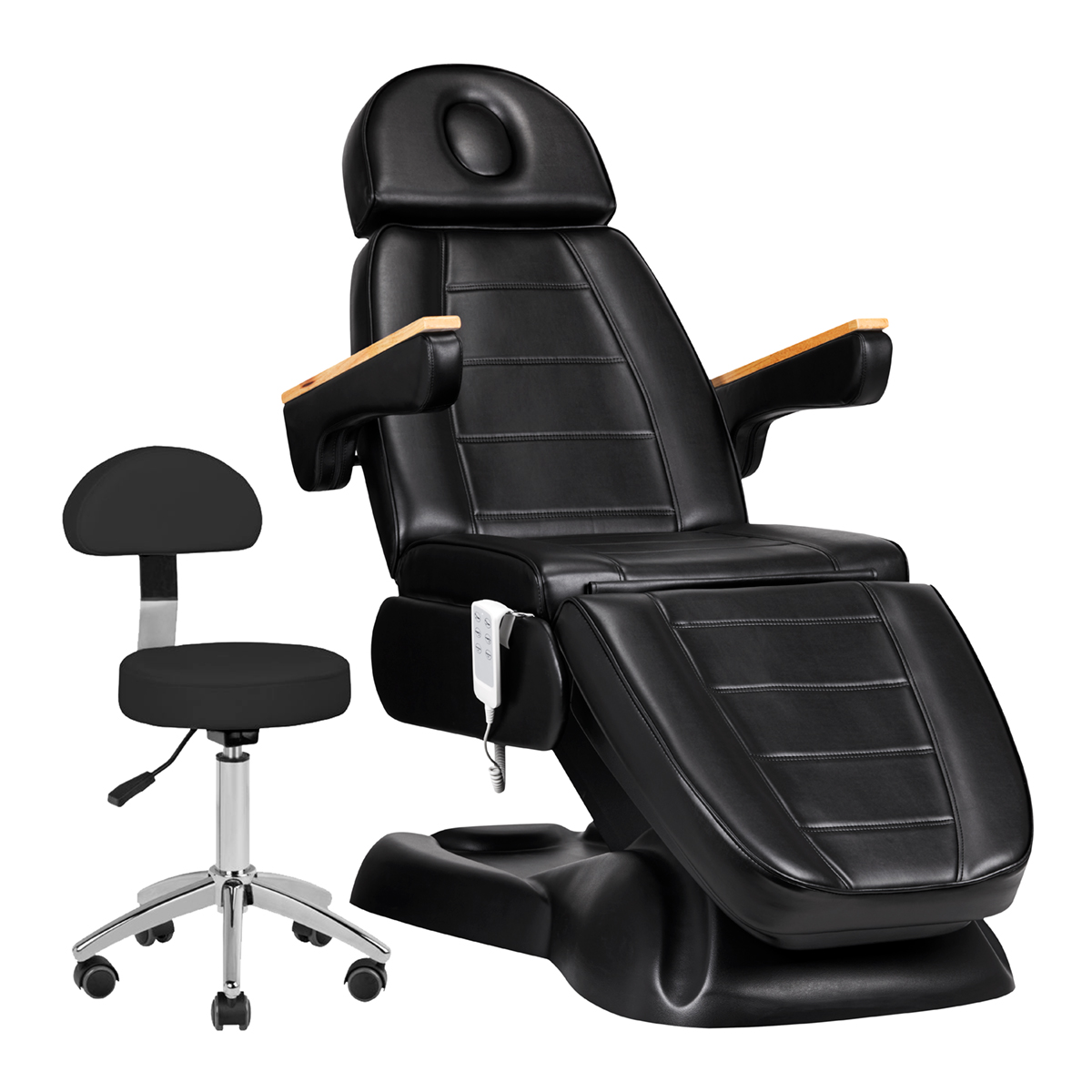 Elektrisk kosmetikstol SILLON Lux 273b + pall 304 svart