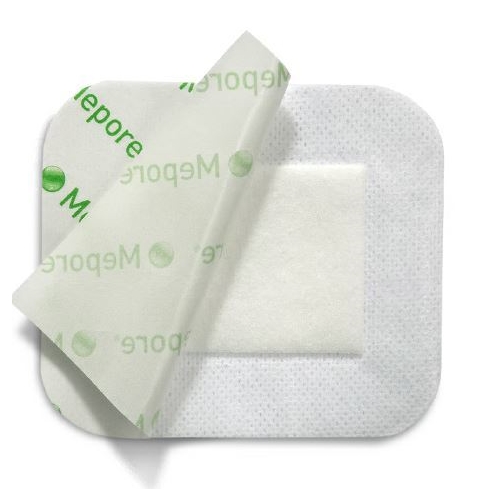 Absorberande häftande förband Mepore – 8x10cm (dyna 3,5x6cm) – 50 st