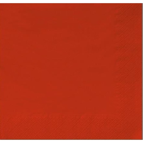 Servett tissue 1/4 vikt 3L – 24x24cm röd – 250 st