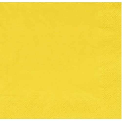 Servett tissue 1/4 vikt 3L – 40x40cm gul – 125 st