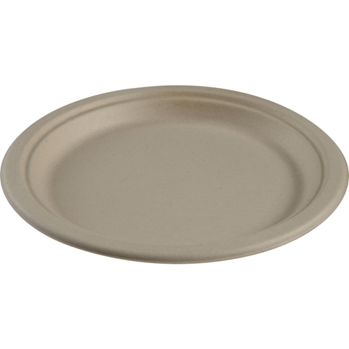 Tallrik bagasse flat – 23cm natur – 50 st