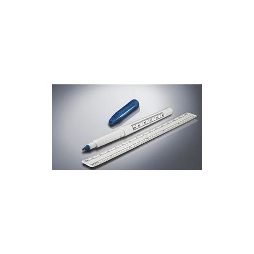 Hudmarkeringspenna med mätsticka Bastos Viegas – 0,5mm fin spets violet – 50 st