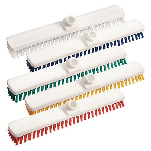 Levangborste plastrygg – 400x60x90mm vit m blå borst
