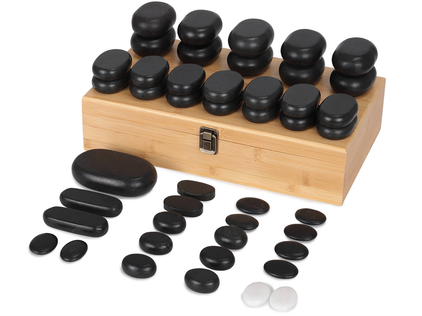 Massagestenar / Hot Stone Massage – 45 delar