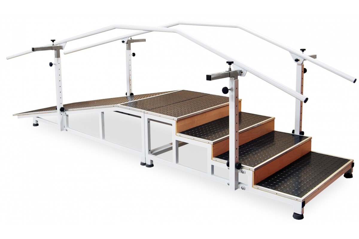 Gåbarr med trappsteg och ramp – Justerbar höjd och bredd – 3,3 meter